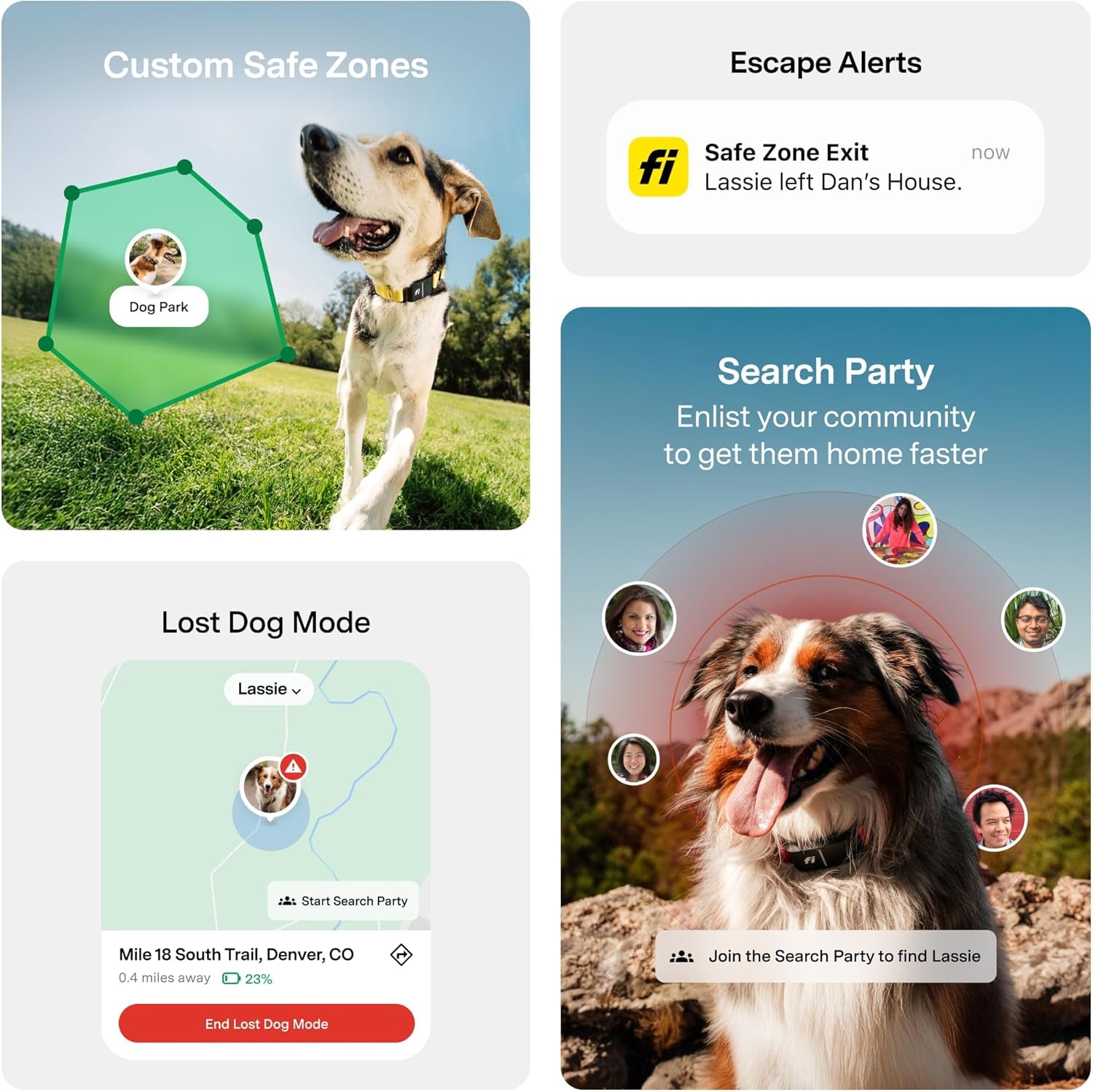 GPS Smart Dog Tracker Collar with Health Monitoring