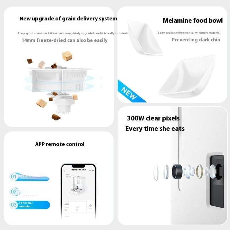 Smart Automatic Pet Feeder with Live Video – International Edition
