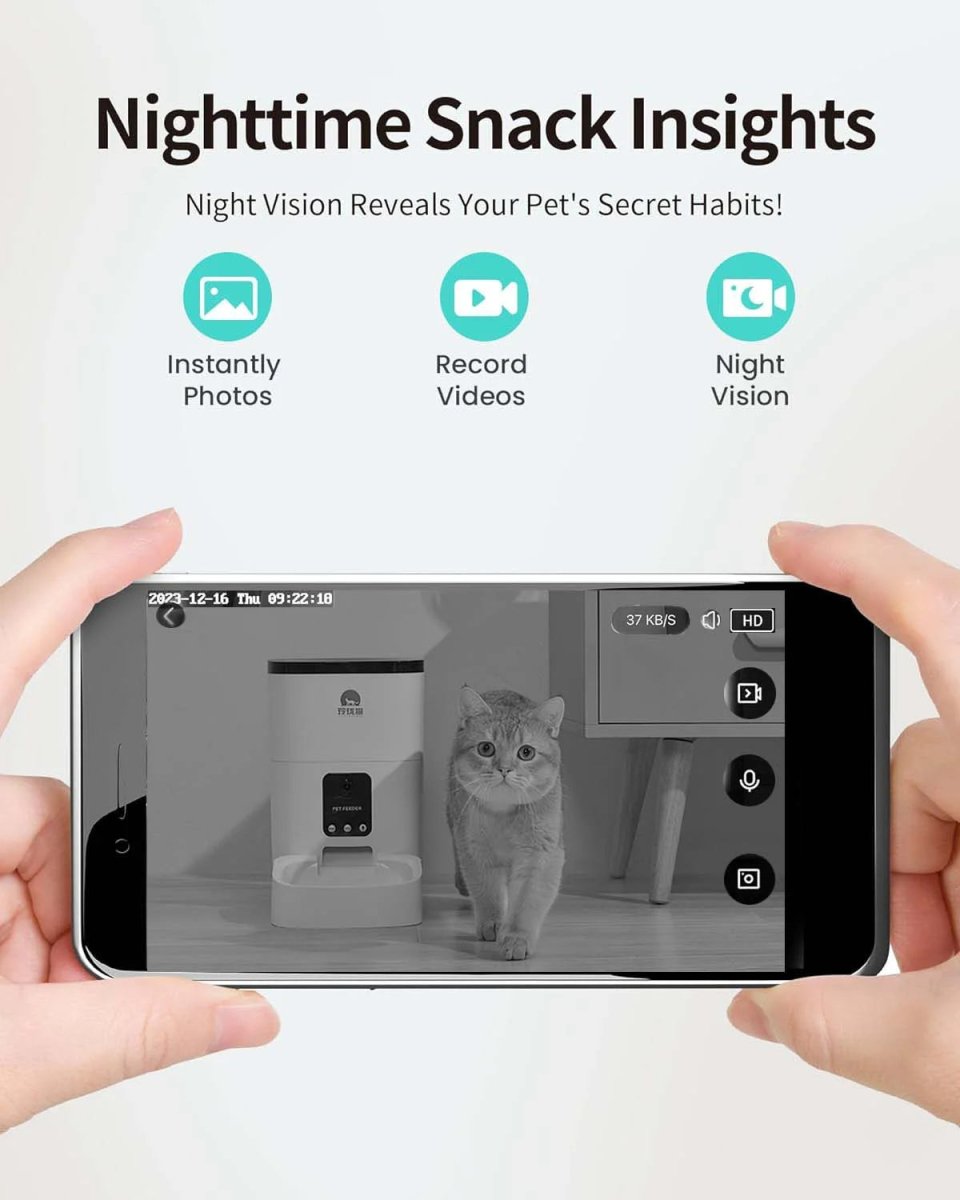 Smart Automatic Pet Feeder with 1080P HD Camera