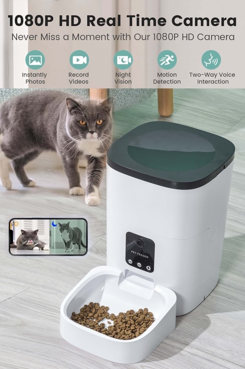 Smart Automatic Pet Feeder with 1080P HD Camera