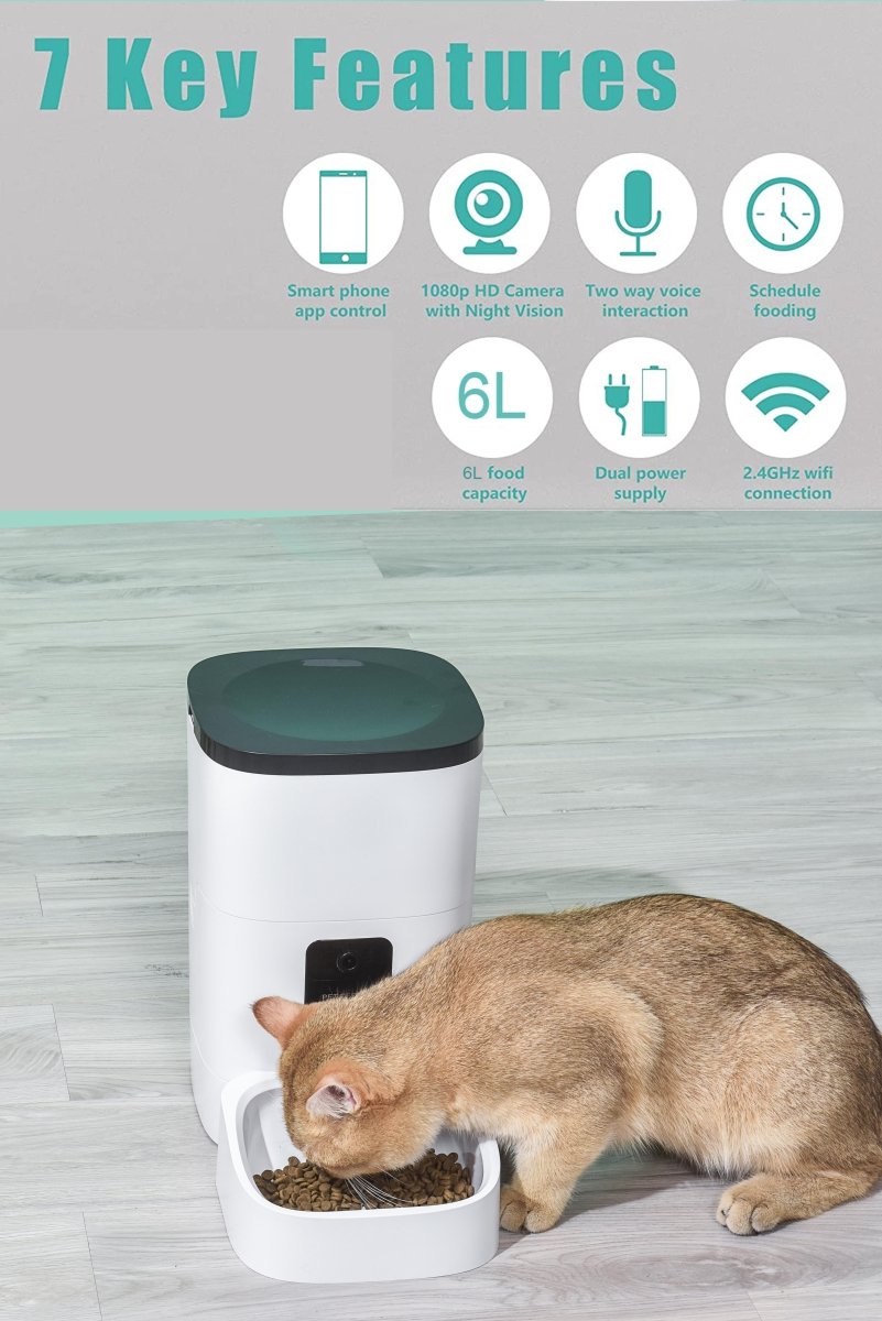 Smart Automatic Pet Feeder with 1080P HD Camera