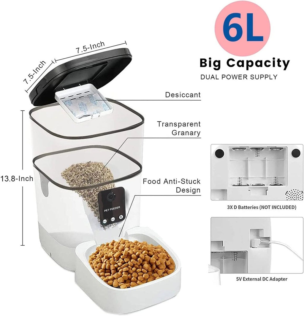 Smart Automatic Pet Feeder with 1080P HD Camera