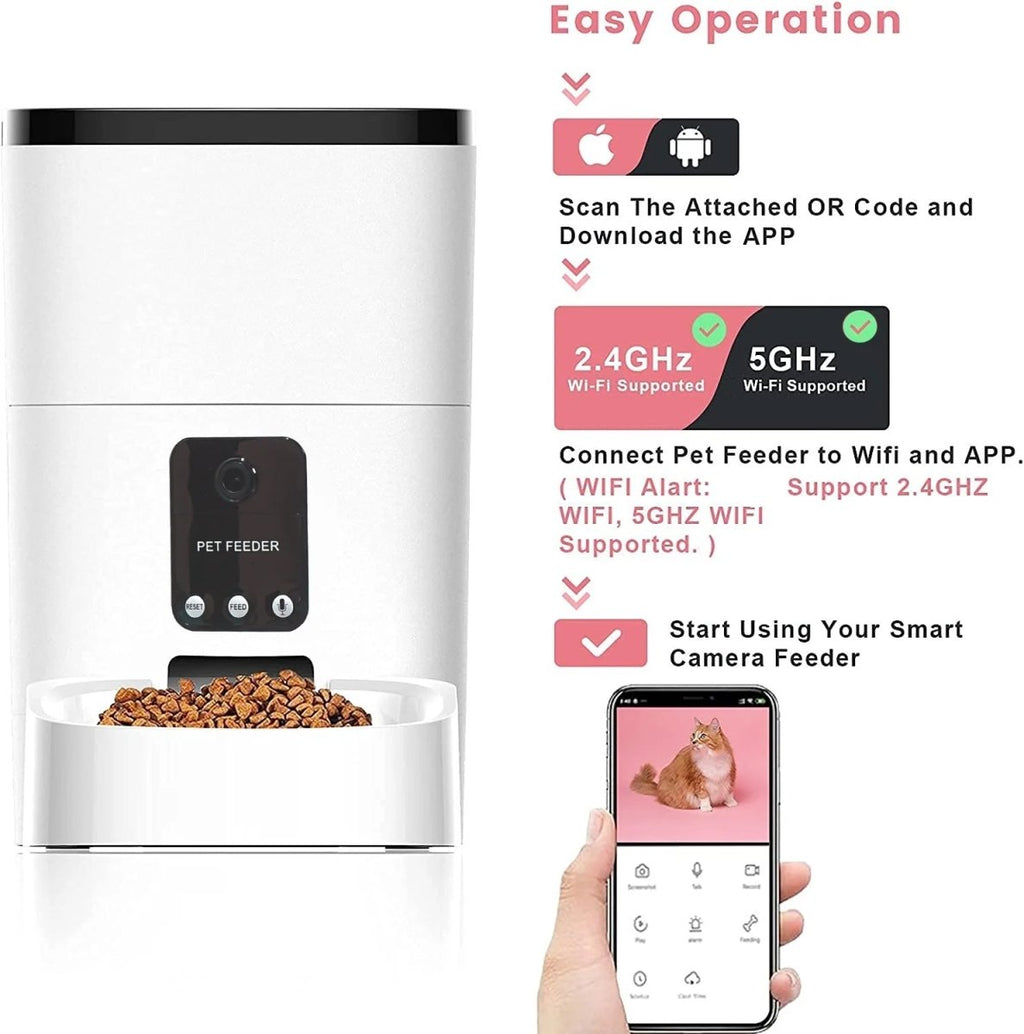 Smart Automatic Pet Feeder with 1080P HD Camera