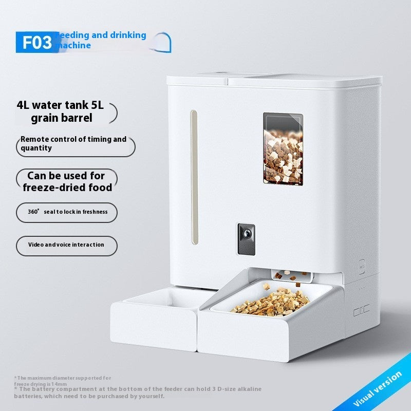 Smart Automatic Pet Feeder with Live Video – International Edition