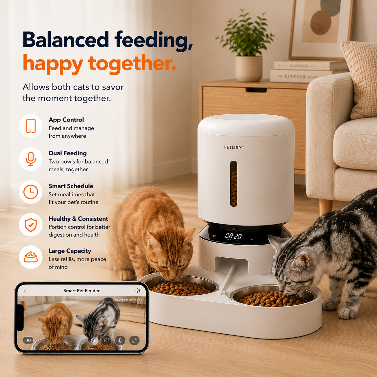 Smart Automatic Pet Feeder with AI Camera