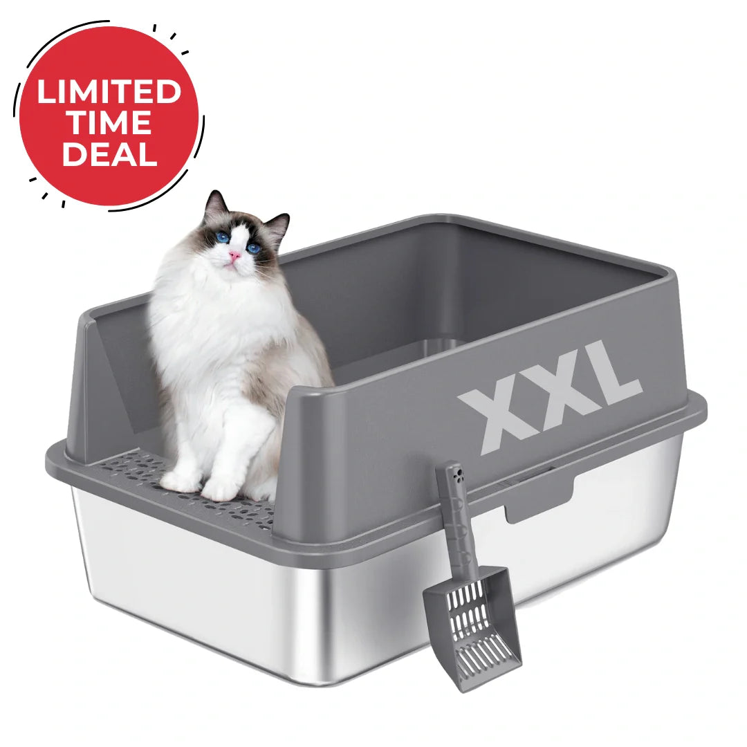 XXL Stainless Steel Cat Litter Box