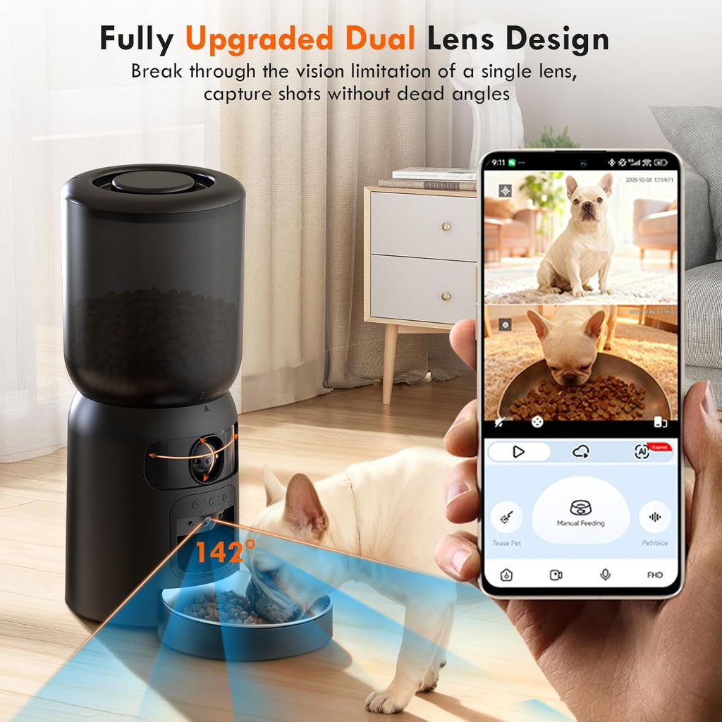 Premium Smart Automatic Pet Feeder with 2K Dual Camera