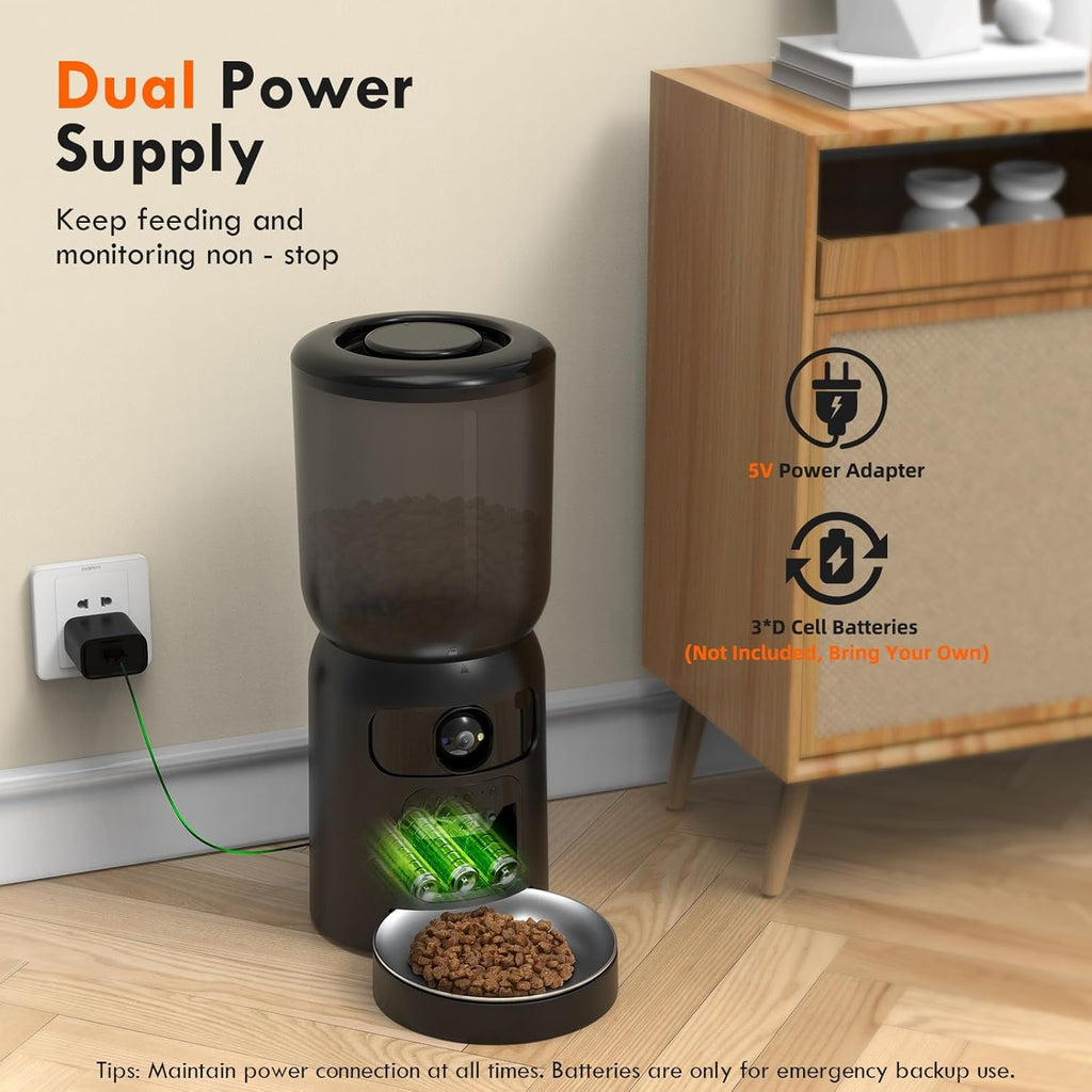 Premium Smart Automatic Pet Feeder with 2K Dual Camera